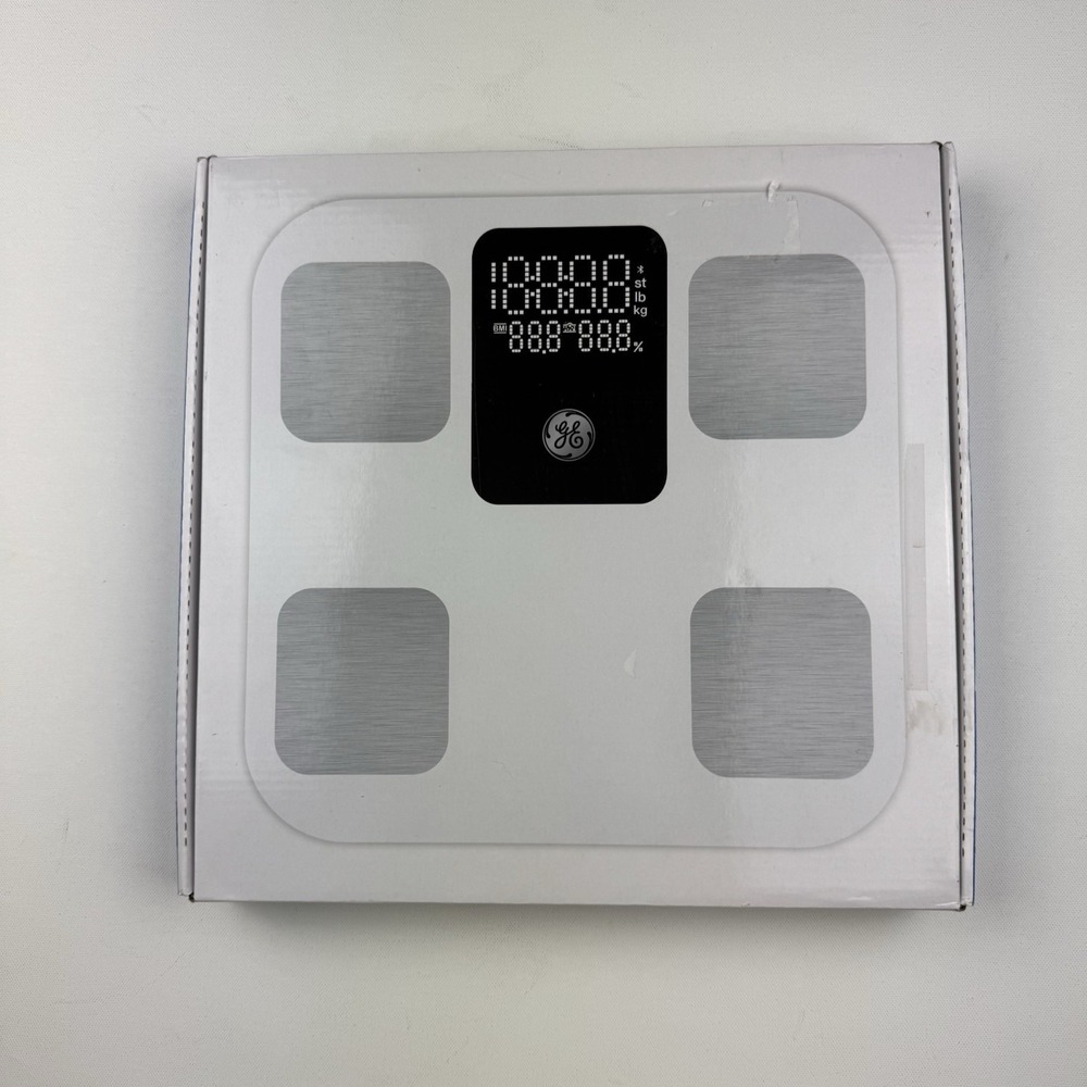 GE Smart Body Fat Scale CS20S White Bluetooth Digital BMI 400lb Capacity NEW